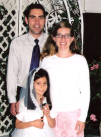 Mariana, Seth and me at our precious daughter’s first Holy Communion
